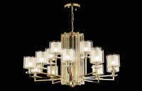 Подвесная люстра Crystal Lux NICOLAS SP-PL10+5 GOLD/WHITE