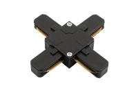 SWG Standard X-Коннектор для однофазных накладных трековых систем, черный,KXZ-BL-X