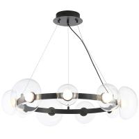 Подвесная люстра Crystal Lux BOSQUE SP9 BLACK/TRANSPARENT