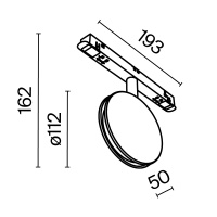Трековый светильник Technical TR090-4-6W-DS-B