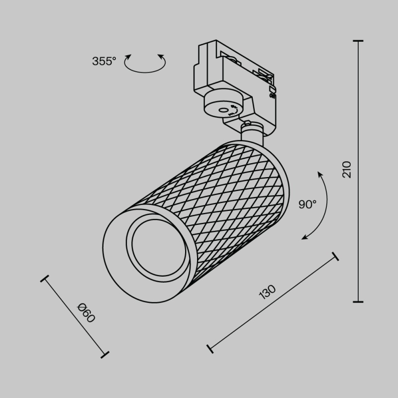 Трековый светильник Technical TR011-1-GU10-G