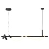 4391/30L HIGHTECH ODL24 301 черный/металл/канат Подвесной св-к с раздельн. вкл IP20 LED 30W 1200Лм 4000K CORDA