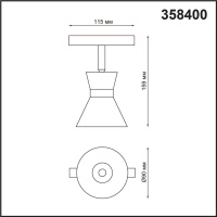 358400 SHINO NT20 054 черн/хром Трековый св-ник для низков.шинопровода IP20 LED 4000K 10W 48V FLUM