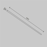 Соединитель для шинопровода Maytoni Technical CA001-L1000-B