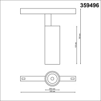 359496 SHINO NT24 136 черный Трековый низковольт. св-к диммир. со сменой цв.температуры, пульт ДУ/Tuya Smart Life IP20 LED 12W 48V 3000-6500K FLUM