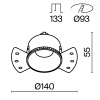 Встраиваемый светильник Technical DL051-01-GU10-RD-W