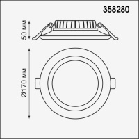 358280 NT Светильник 22Вт 4000К 85-265В IP20 SPOT
