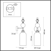 Бра Odeon Light 4893/1WA