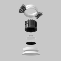 Встраиваемый светильник Technical DL058-12W2.7K-TRS-W