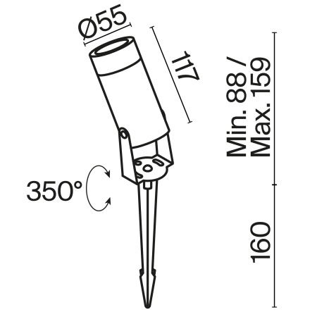 Ландшафтный светильник Outdoor O050FL-L5GF3K