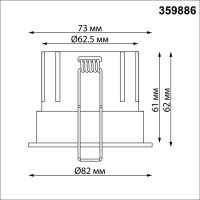 359886 NT Светильник 10Вт 3000/4000/6000К 100-265В IP20 WIR