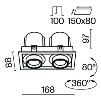 Встраиваемый светильник Technical DL095-02-10W3K-W