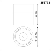 358773 OVER NT21 364 черный Светильник накладной светодиодный IP20 LED 15W 4000K 1300Лм 100-265V GRODA