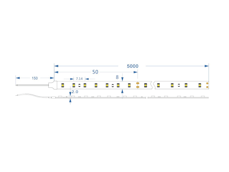 SWG PRO Светодиодная термолента CSP, 240led/m, 10Вт/м, 24В, 3000K, IP68, 3 года