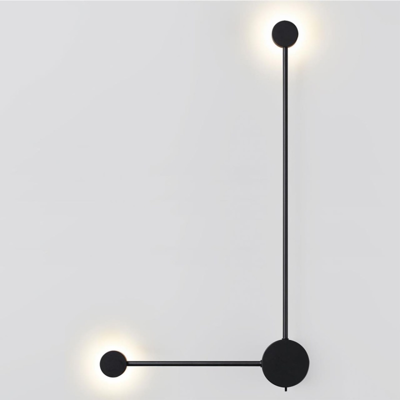 7008/10WL HIGHTECH ODL25 273 черный/металл/акрил Настенный светильник LED 3000/4000K тумблер на корп. 10W 220V CRI > 90 SATELLITE