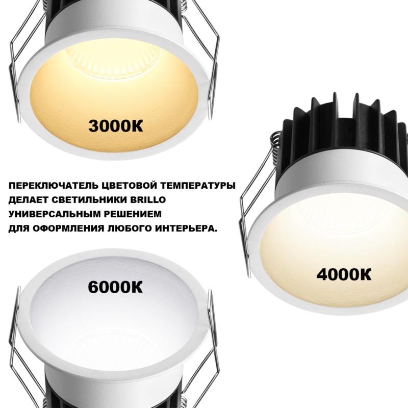 359861 NT Светильник 7Вт 3000/4000/6000К 100-265В IP20 WIR