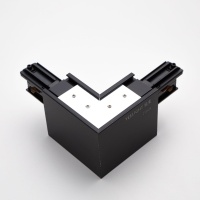 Коннектор Yeelight Pro S21 для магнитного подвесного трека, L-Тип, горизонтальный, без токопровода, черный YLP064