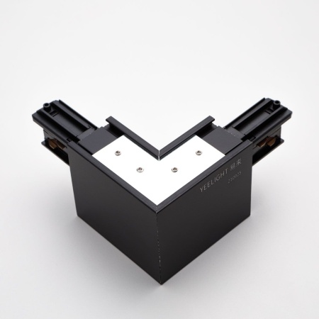 Коннектор Yeelight Pro S21 для магнитного подвесного трека, L-Тип, горизонтальный, без токопровода, черный YLP064