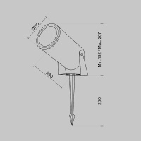 Ландшафтный светильник Outdoor O050FL-L30GF3K