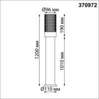 370972 STREET NT24 668 черный Светильник ландшафтный IP54 E27 max 25W 220-240V MATRIX