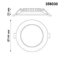 358030 NT Светильник LED 15Вт 4100К 220В IP20 SPOT