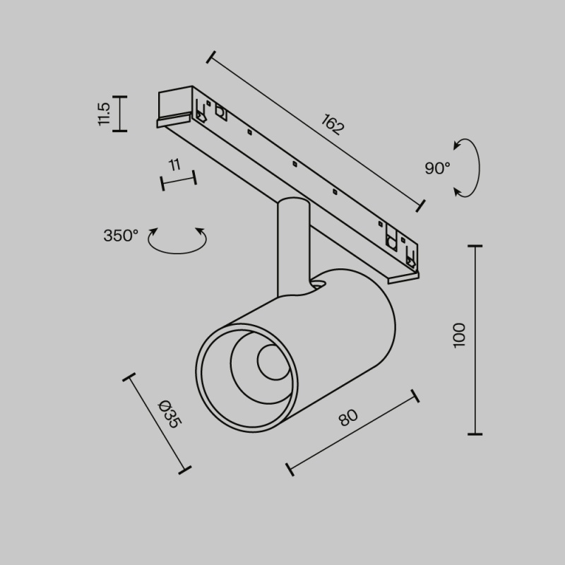 Трековый светильник Technical TR243-5W3K-B