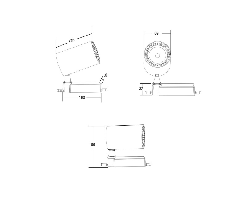 Трековый светильник Technical TR029-3-30W3K-B