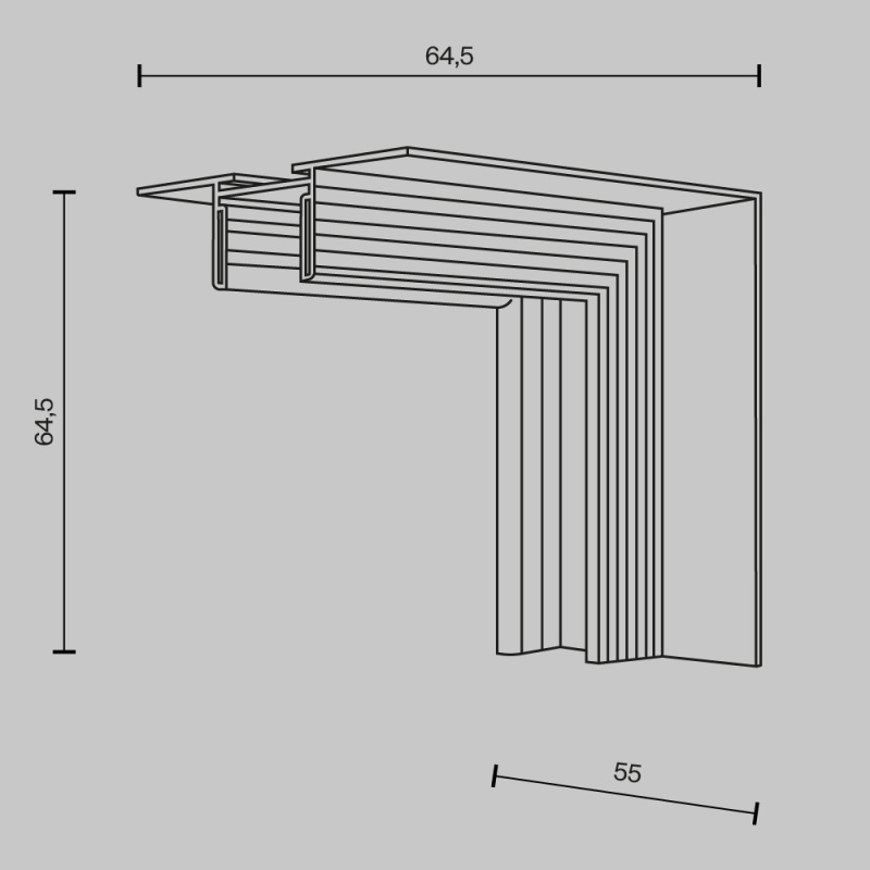Комплектующие для встраиваемой трековой системы Technical TRA172ICL-12B