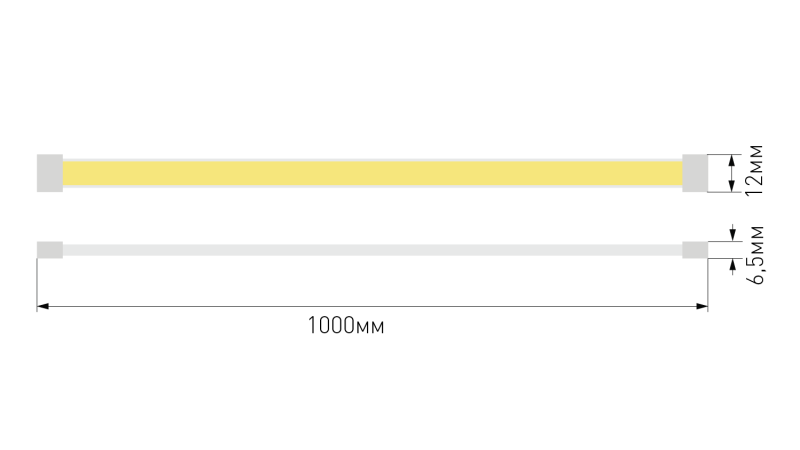 SWG PRO Светодиодная лента SWG PRO COB, 480 LED/м, 10 Вт/м, 24В, IP67, Цвет: Холодный белый, SWG-COB480-24-10-W-67