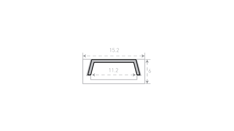 SWG Standard Профиль алюминиевый SWG, накладной, SF-1506-BL