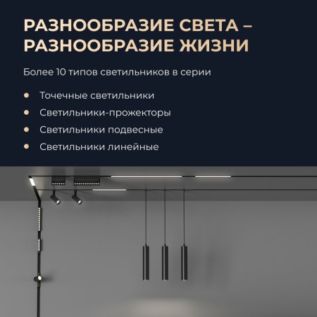 Трековый светильник Yeelight Pro E20 магнитный, гриль, поворотный, большой, 12 спотов в контуре, черный YP-0062