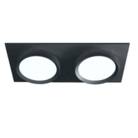 Светильник GX53 ART INFINITY DUO чёрный, встраиваемый, 220*110 мм, 30 шт/кор