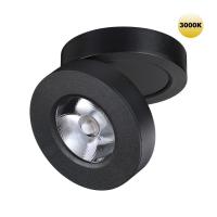 359410 OVER NT24 366 черный Светильник накладной/встраиваемый IP20 LED 5W 220V 3000K 240Лм GRODA