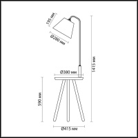 Торшер Odeon Light 4667/1F