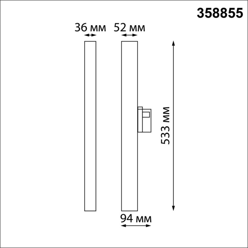 358855 PORT NT22 262 черный Светильник трехфазный трековый светодиодный IP20 LED 4000K 30W 220V ITER