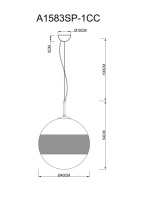 Подвесной светильник ARTE Lamp A1583SP-1CC