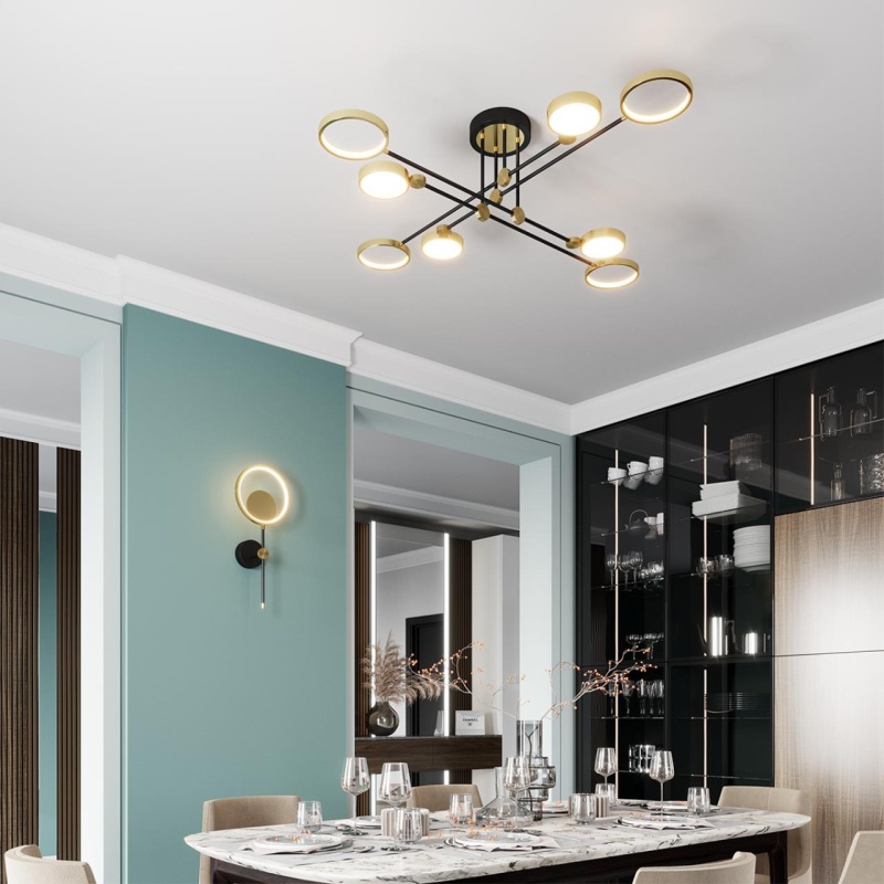 4322/15WL MIDCENT ODL22 305 металл/черный с бронзой Настенный светильник IP20 LED 15W 957Лм 3000K DENZEL