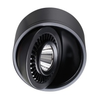 358812 OVER NT21 378 черный Светильник накладной светодиодный IP20 LED 9W 770Лм 4000K 220V GESSO