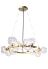 Подвесная люстра Crystal Lux AGATA SP15 V2 GOLD/TRANSPARENTE