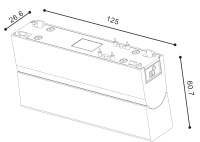 SWG PRO Светильник трековый SLIM, 48В 10W белый 2700-6000К, DL-SLIM-FLWH-10-CCT