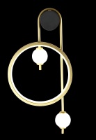 Бра Crystal Lux RODRIGO AP20W LED BLACK/GOLD