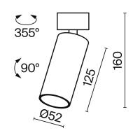 Потолочный светильник Technical C055CL-L12W4K-W-D-W