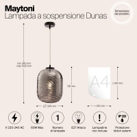 Подвесной светильник Maytoni P058PL-01B