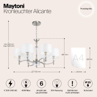 Подвесная люстра Maytoni MOD014CL-06N