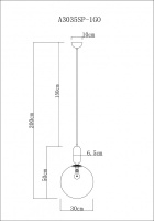Подвесной светильник ARTE Lamp A3035SP-1GO