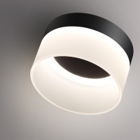 359446 OVER NT24 336 черный Светильник накладной светодиодный IP20 LED 18W 220-240V 4000K 1170Лм AURA