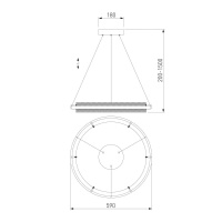 Подвесная люстра Eurosvet 90241/1 черный/ золото Smart