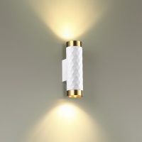 4286/2W HIGHTECH ODL22 000 белый/золотистый/металл Настенный светильник IP20 LED GU10 max 2*10W AD ASTRUM
