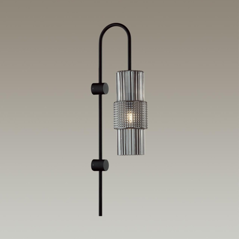 5016/1W MODERN ODL23 405 черный/дымчатый металл/стекло Бра E14 1*40W PIMPA