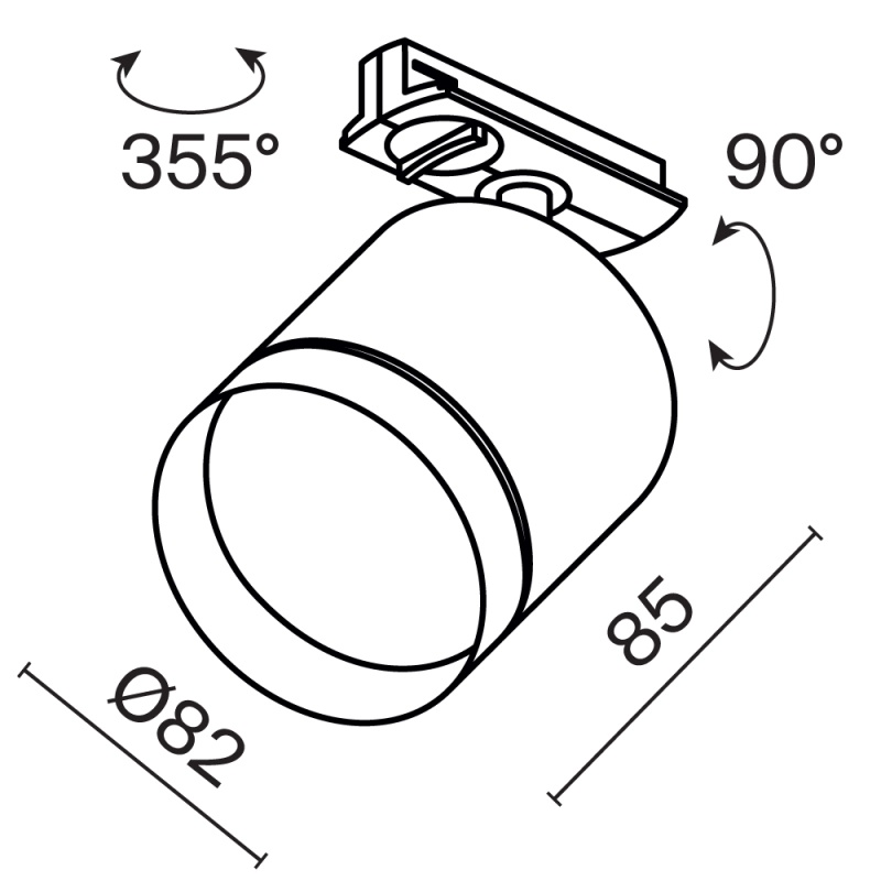 Трековый светильник Technical TR088-1-GX53-MG